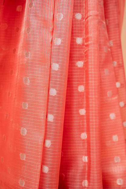 Red Tissue Kota Designer Paithni Border Premium Banarasi Saree