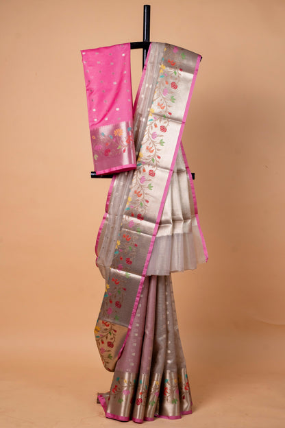 Tissue Kota Designer Paithni Border Premium Banarasi Saree