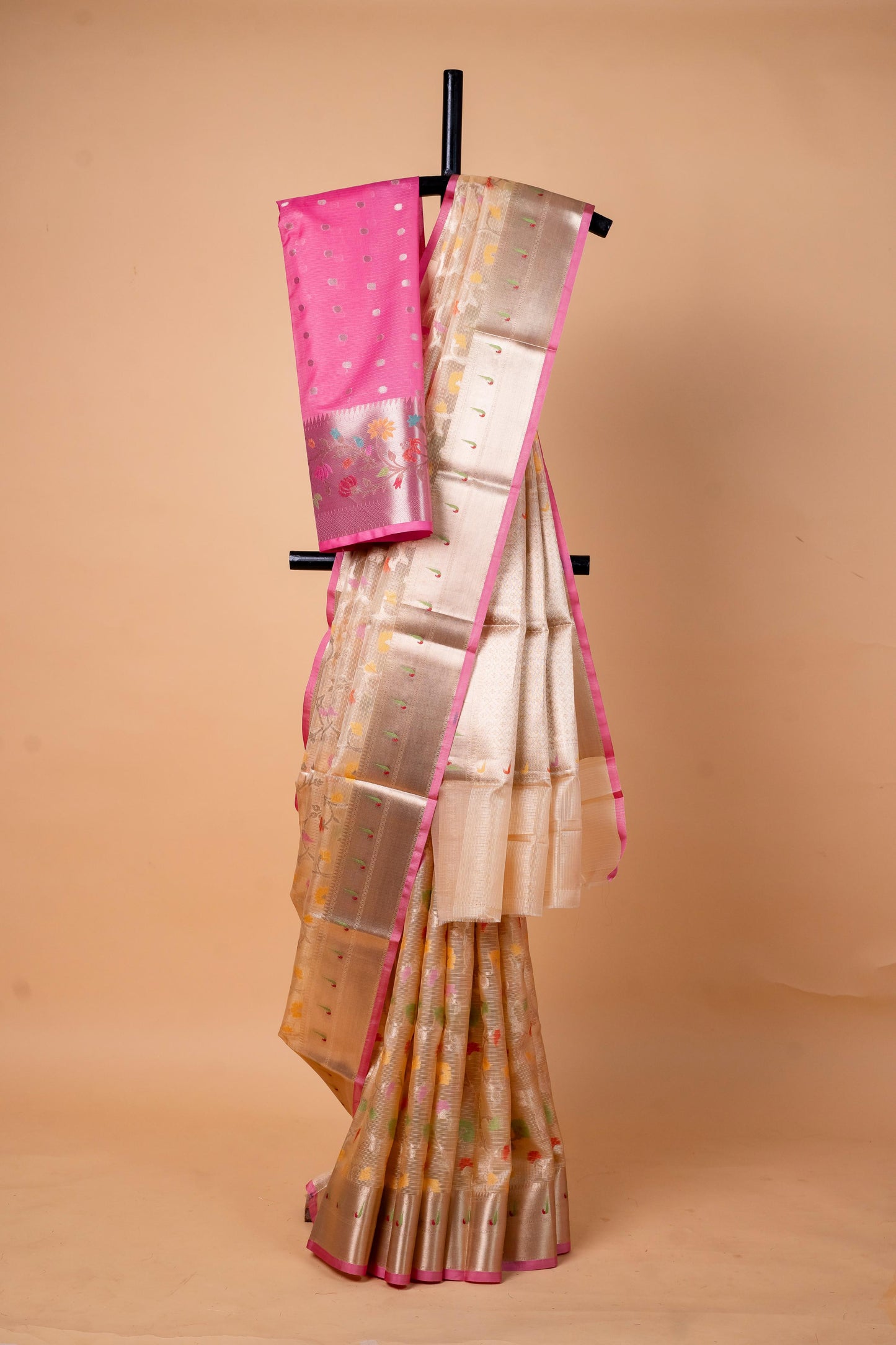 Gold Tissue Kota Designer Pathni Border Premium Banarasi Saree