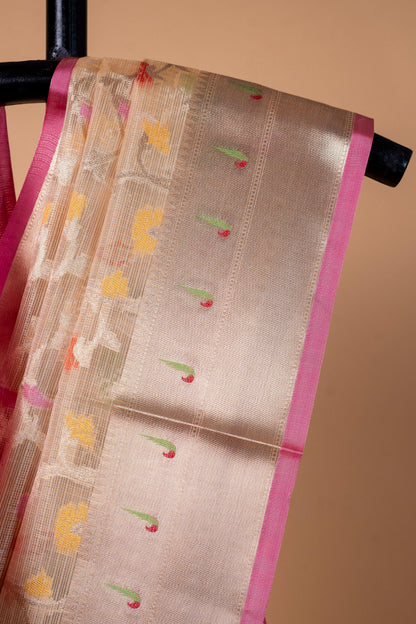Gold Tissue Kota Designer Pathni Border Premium Banarasi Saree