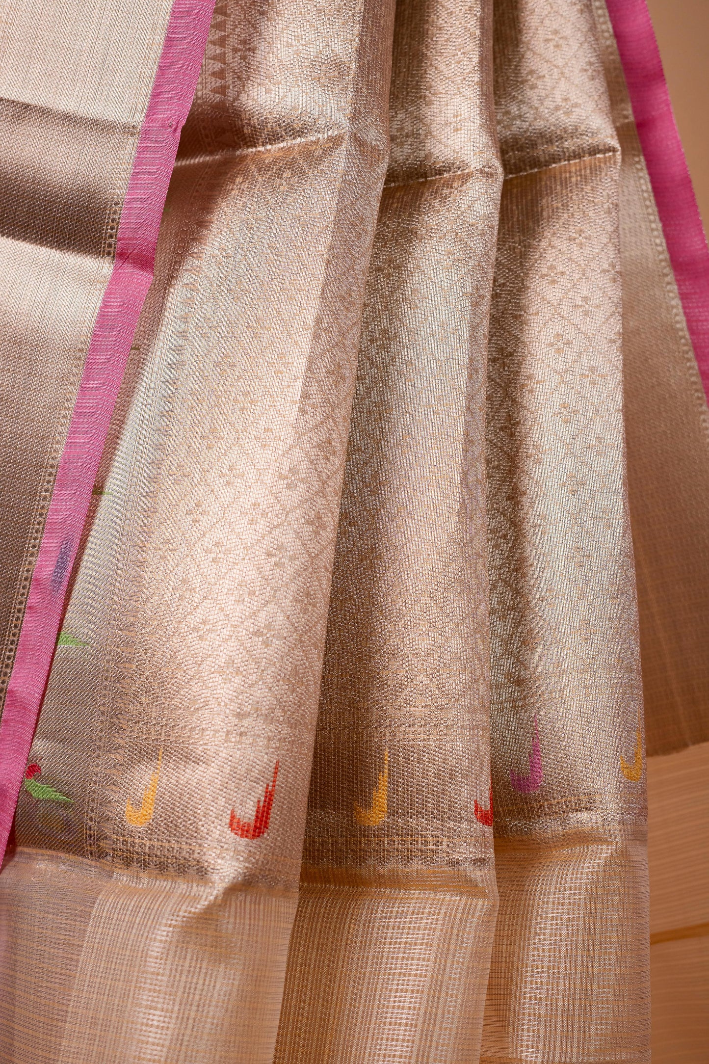 Gold Tissue Kota Designer Pathni Border Premium Banarasi Saree
