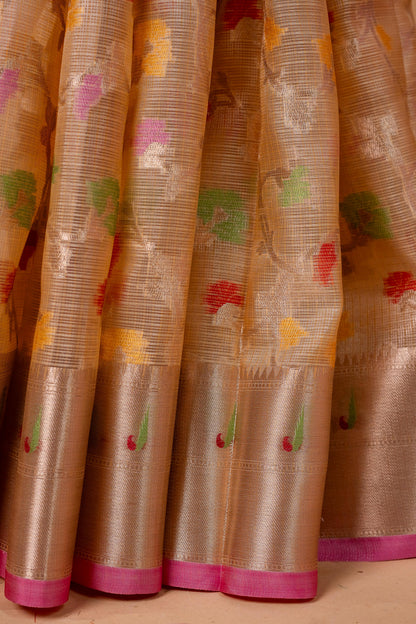 Gold Tissue Kota Designer Pathni Border Premium Banarasi Saree