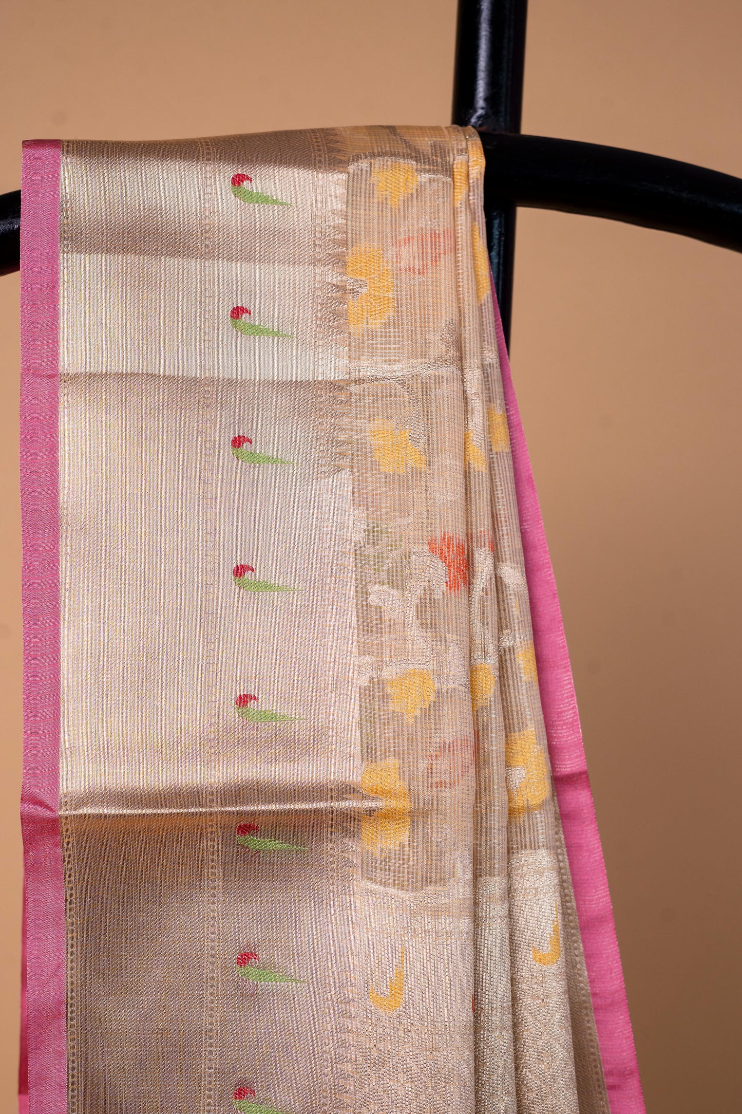 Pink Tissue Kota Designer Pathni Border Premium Banarasi Saree