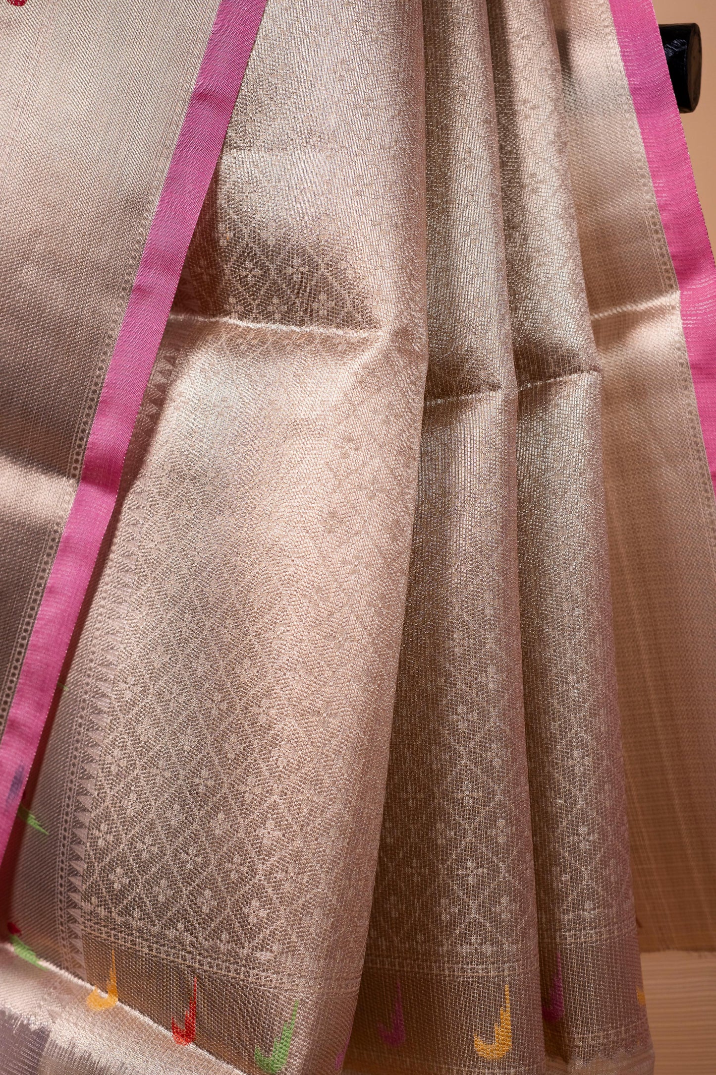 Pink Tissue Kota Designer Pathni Border Premium Banarasi Saree