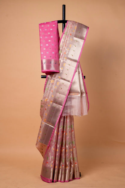 Tissue Kota Designer Pathni Border Premium Banarasi Saree