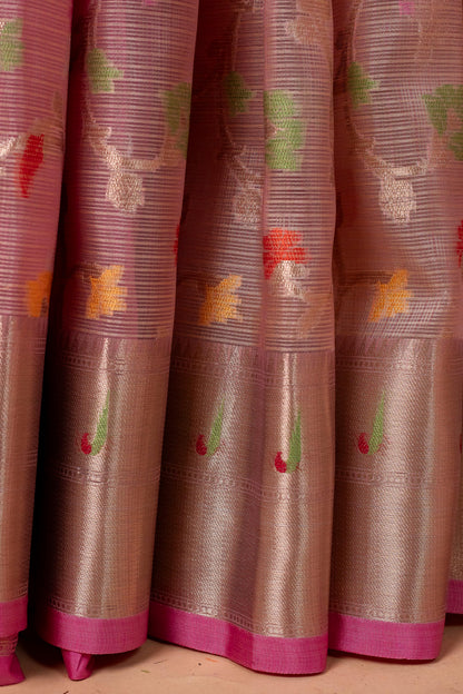 Tissue Kota Designer Pathni Border Premium Banarasi Saree