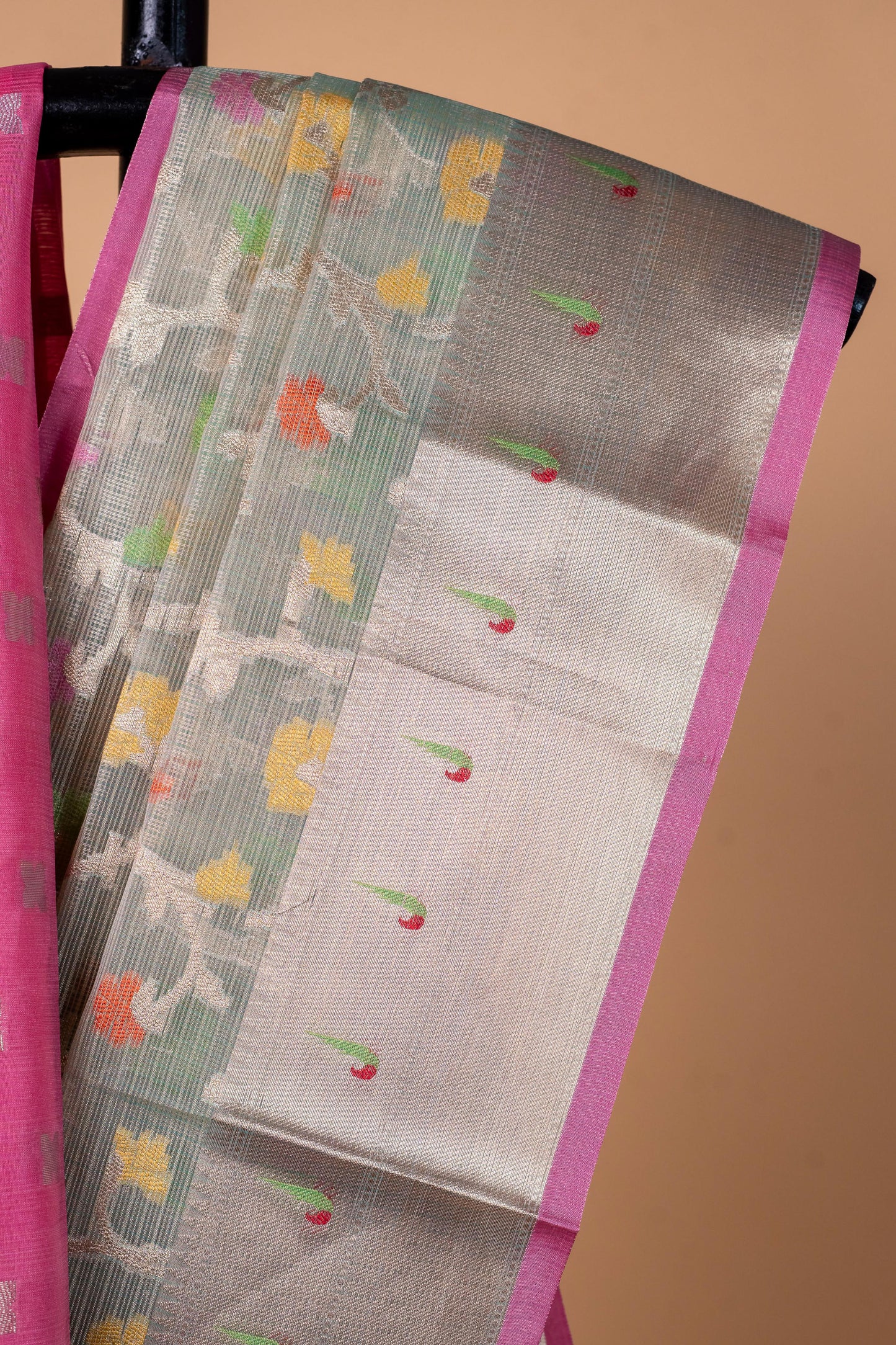 Pista Green Tissue Kota Designer Pathni Border Premium Banarasi Saree