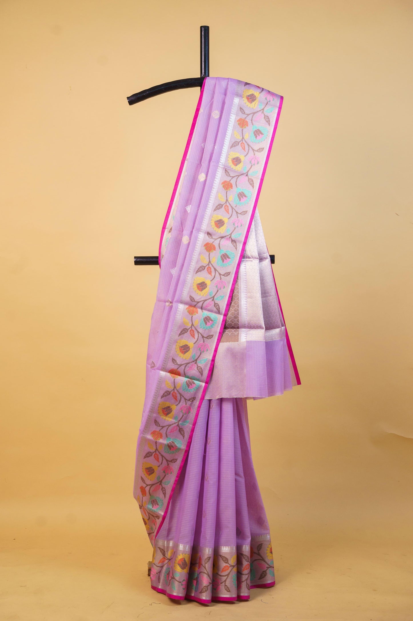 Lovender Cotton Kota Designer Pathni Border Premium Banarasi Saree