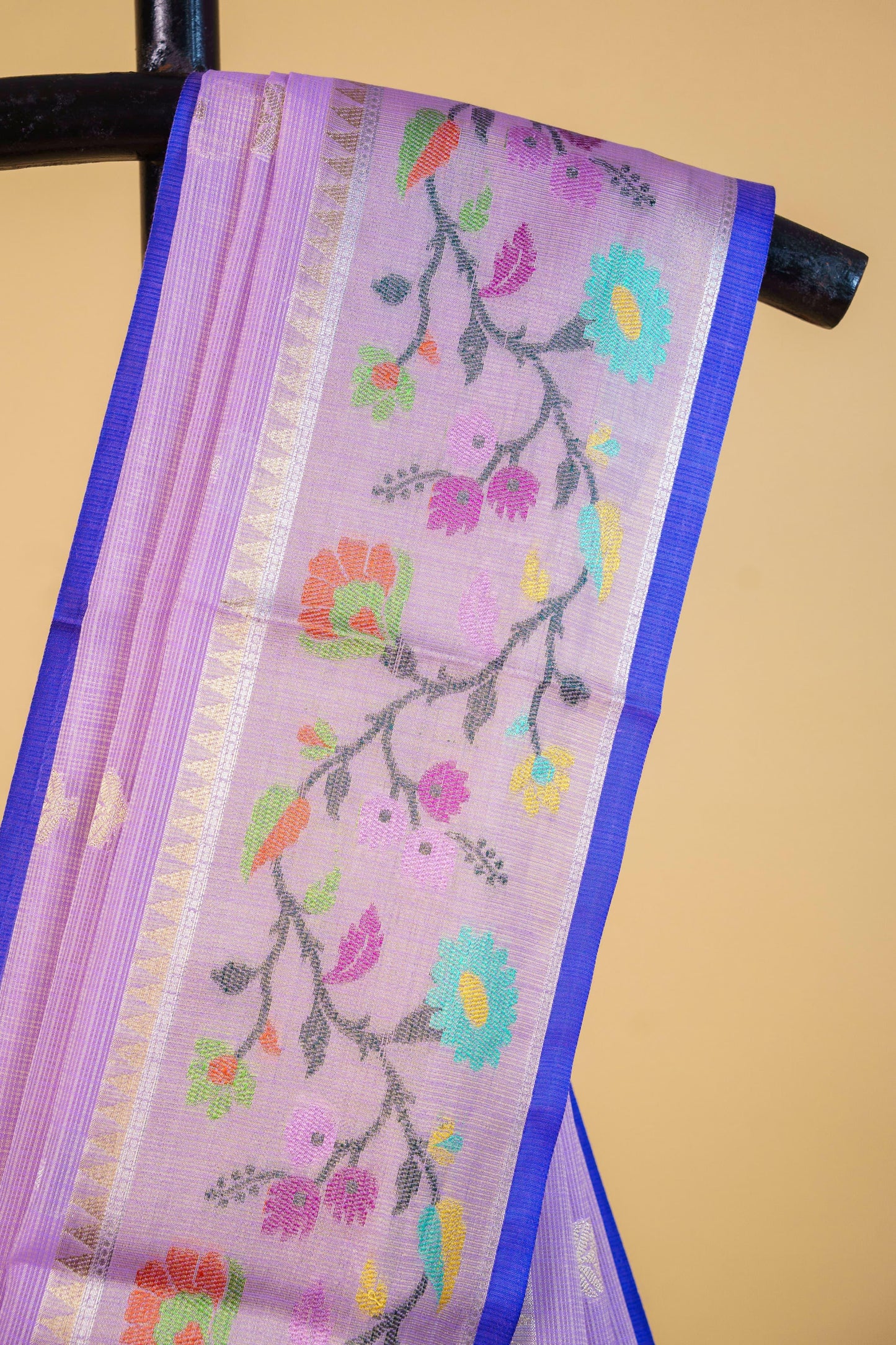 Lovender Cotton Kota Designer Pathni Border Premium Banarasi Saree