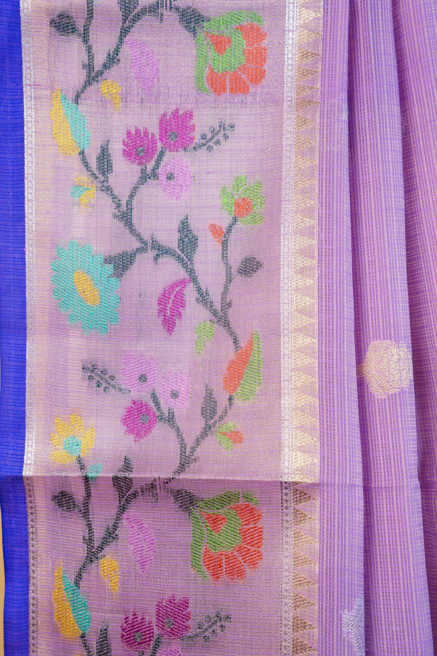Lovender Cotton Kota Designer Pathni Border Premium Banarasi Saree