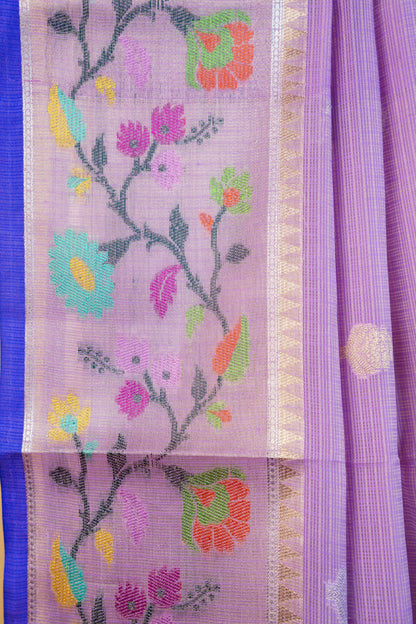 Lovender Cotton Kota Designer Pathni Border Premium Banarasi Saree