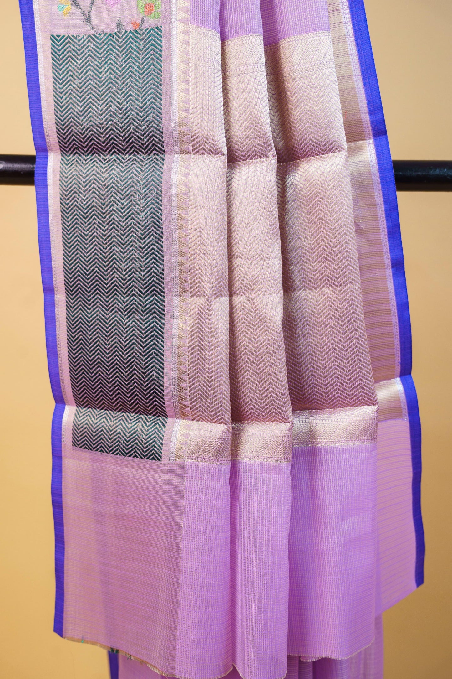 Lovender Cotton Kota Designer Pathni Border Premium Banarasi Saree