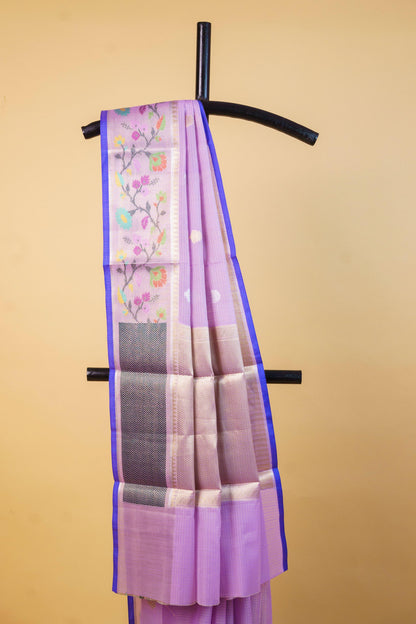 Lovender Cotton Kota Designer Pathni Border Premium Banarasi Saree