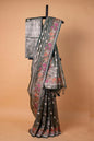 Bottle Green Tissue Designer Embroidery Premium Banarasi Saree
