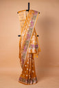 Gold Tissue Designer Embroidery Premium Banarasi Saree