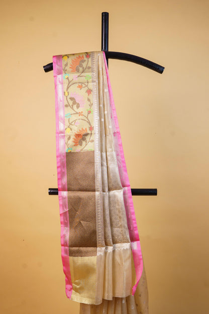 Gold Tissue Kota Designer Pathni Border Premium Banarasi Saree