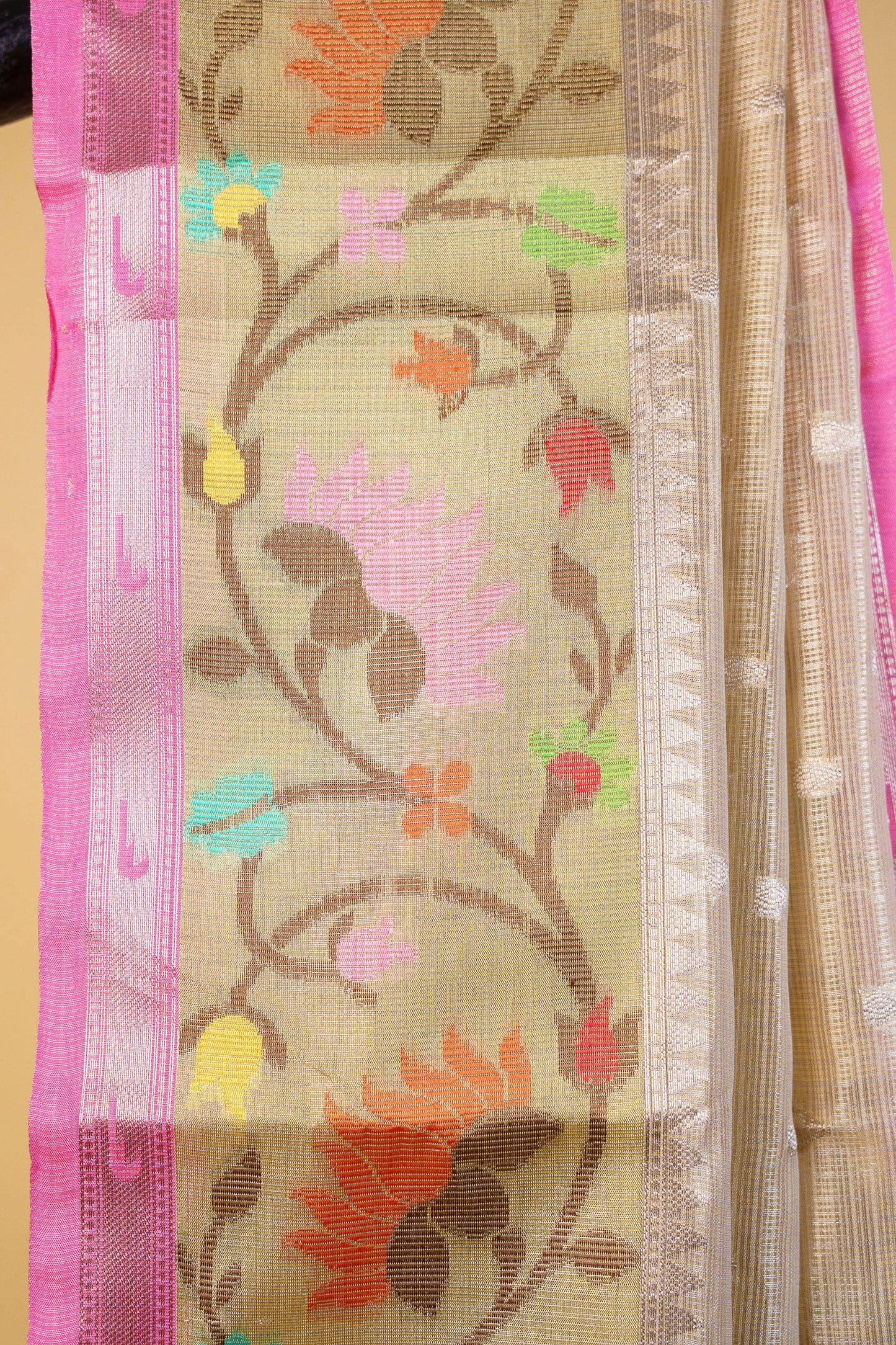 Gold Tissue Kota Designer Pathni Border Premium Banarasi Saree