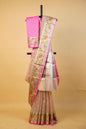 Peach Tissue Kota Designer Pathni Border Premium Banarasi Saree