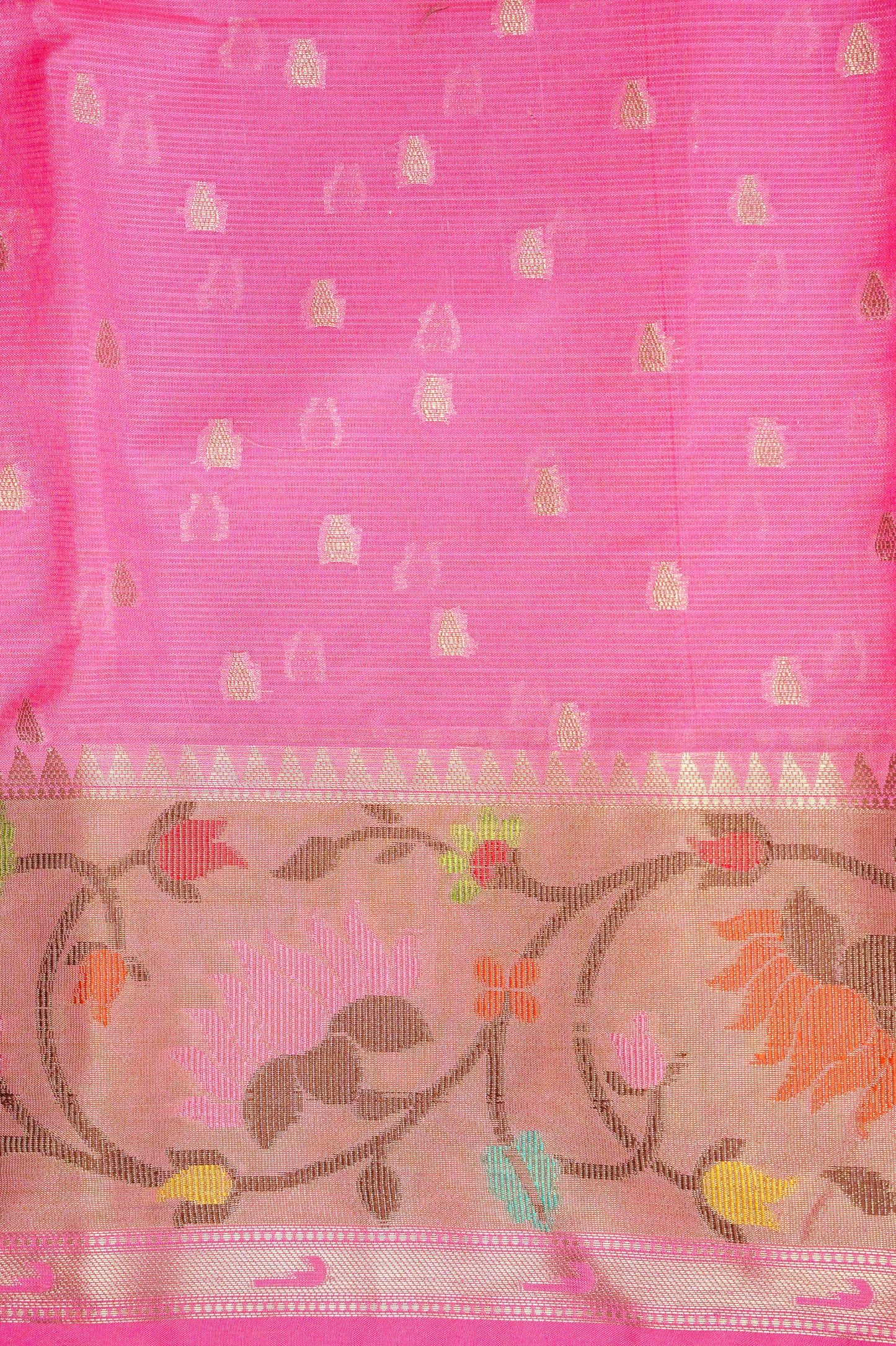 Peach Tissue Kota Designer Pathni Border Premium Banarasi Saree