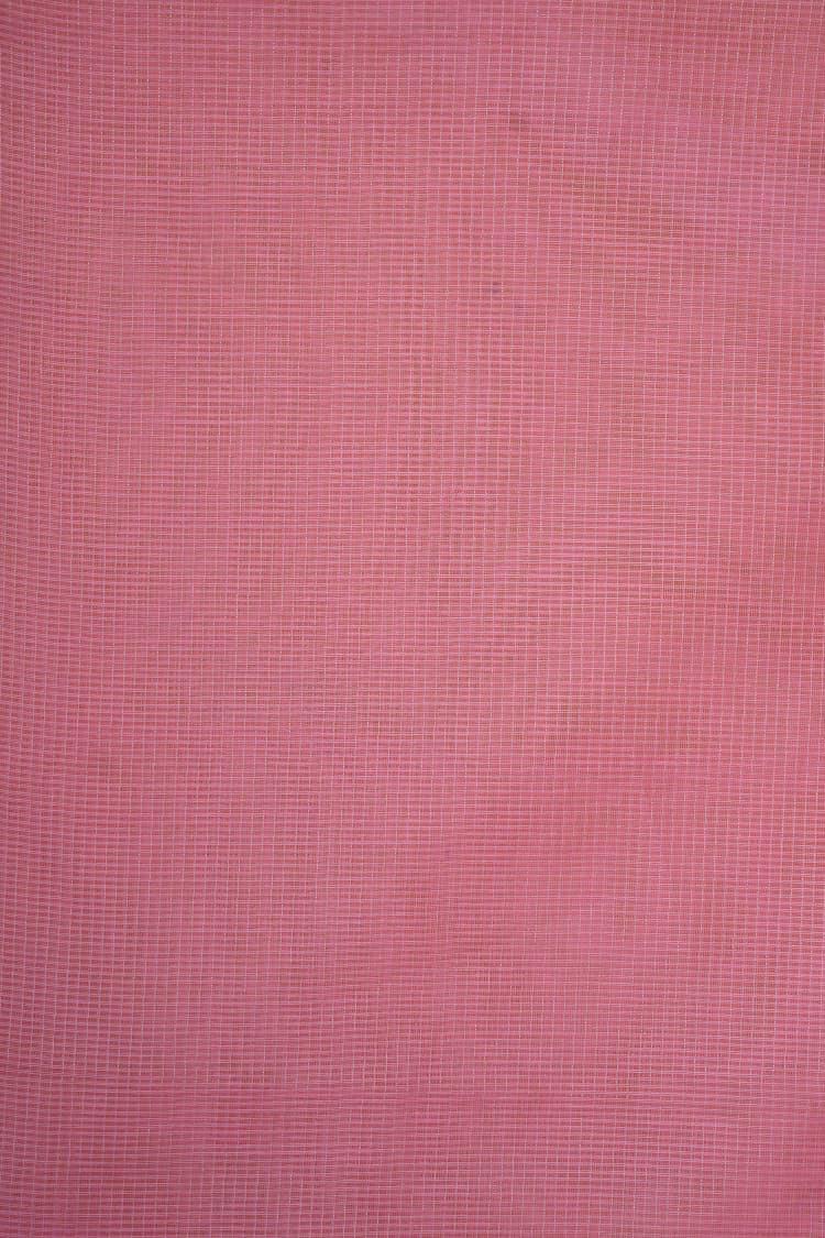 Pink Cotton Kota Designer Embroidery Premium Banarasi Saree