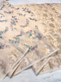 Peach Cotton Kota Designer Embroidery Premium Banarasi Saree