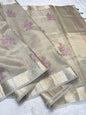Green Tissue Kota Designer Embroidery Premium Banarasi Saree