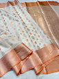 Orange Cotton Mina Kari Banarasi Saree