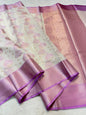 Lovender Cotton Mina Kari Banarasi Saree