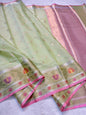 Green Cotton Kota Pathni Border Premium Banarasi Saree