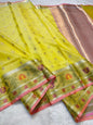 Gold Cotton Kota Pathni Border Premium Banarasi Saree