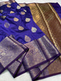 Blue Banaras Soft Silk Saree