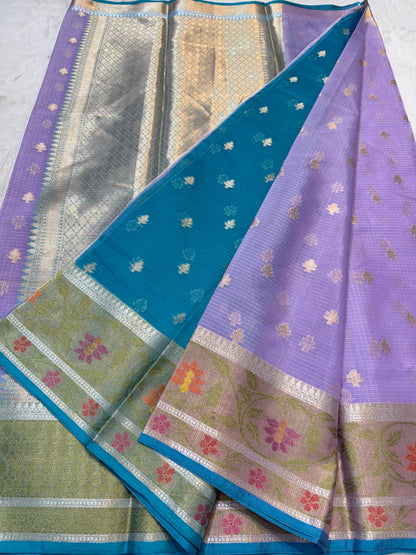 Lovender Cotton Kota Pathni Border Premium Banarasi Saree