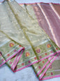 Gold Tissue Kota Pathni Border Premium Banarasi Saree