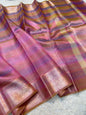 Pink Tissue Multi Saree