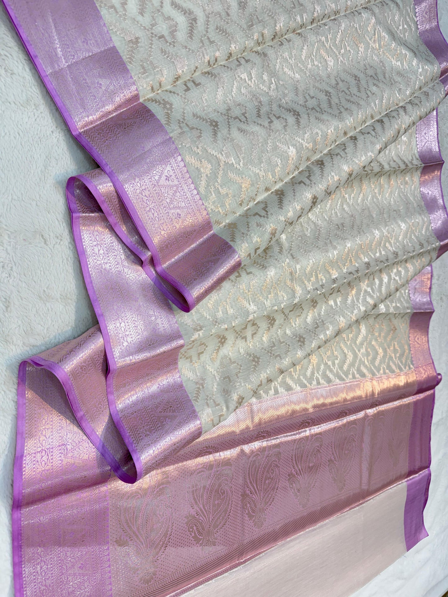 Lovender Cotton Silk Premium Banarasi Saree