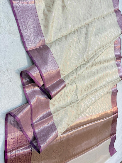 Magenta Cotton Silk Premium Banarasi Saree