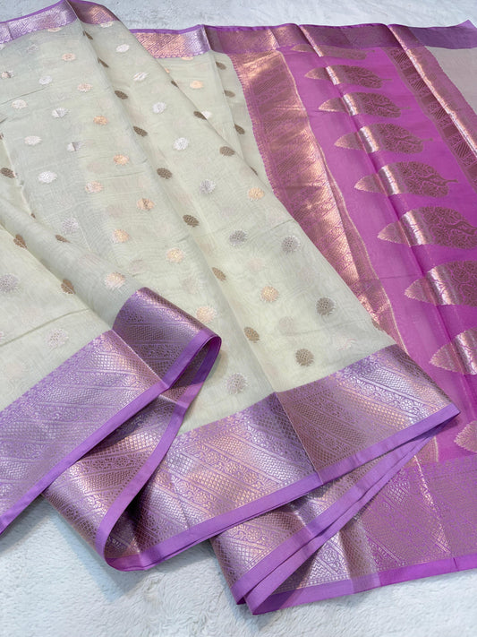 Lovender Cotton Silk Premium Banarasi Saree