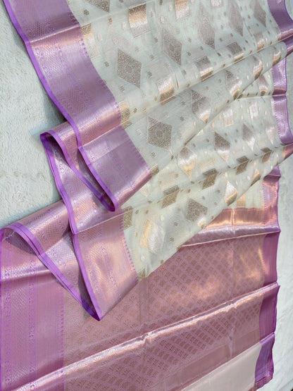 Lovender Cotton Silk Premium Banarasi Saree