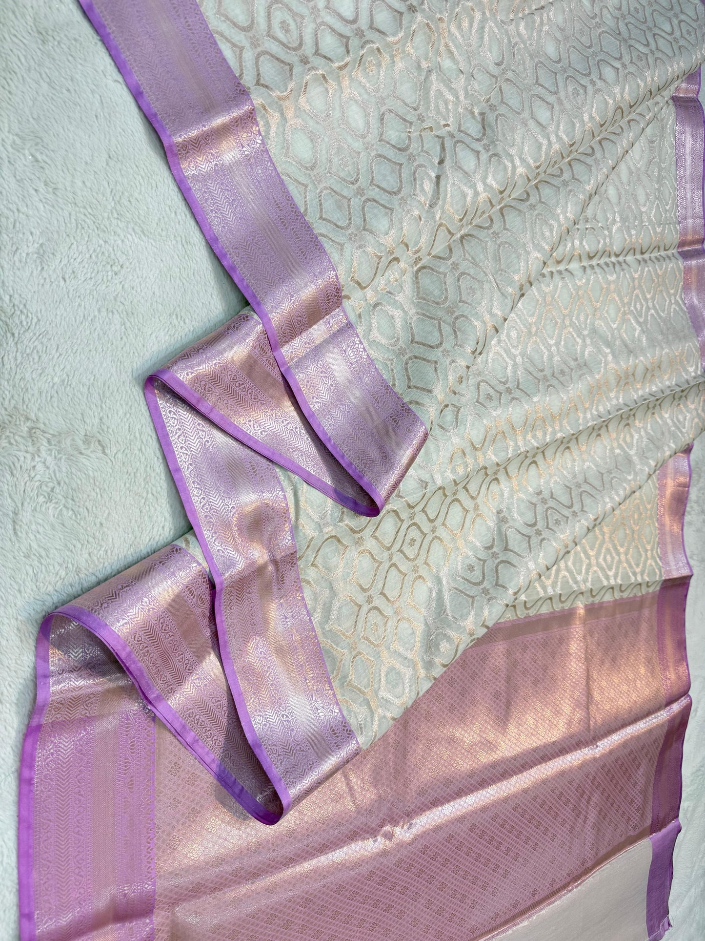 Lovender Cotton Silk Premium Banarasi Saree