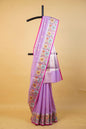 Lovender Cotton Kota Paithani Border Premium Banarasi Saree