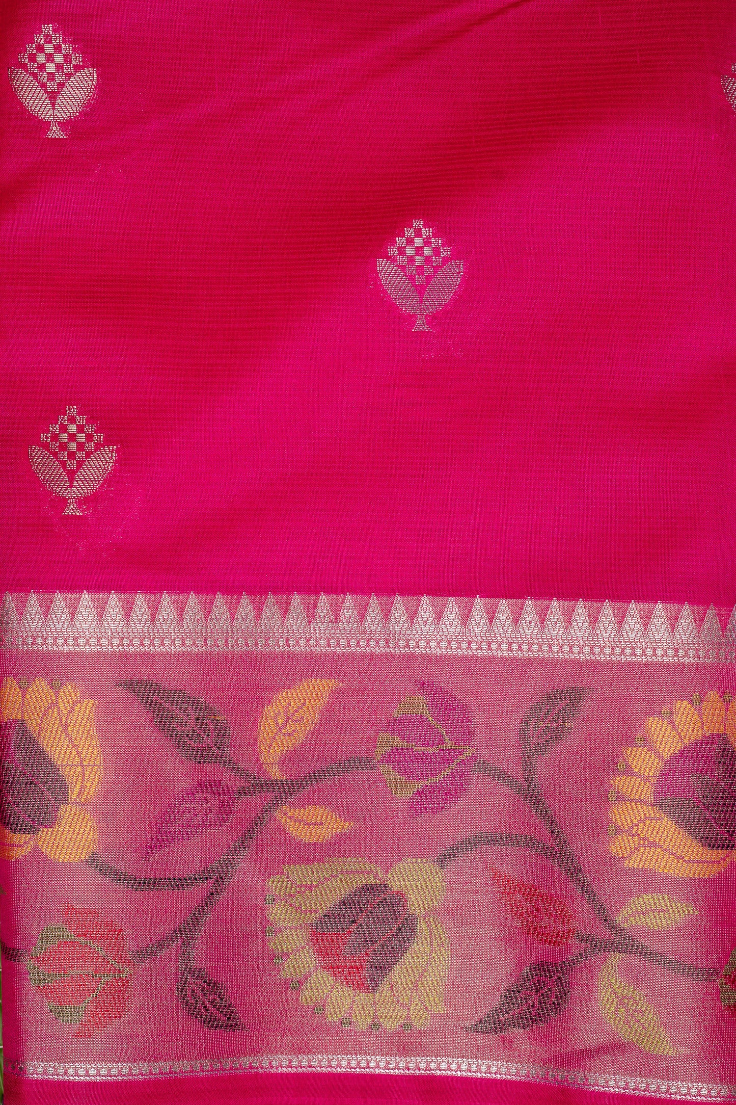 Gray Tissue Kota Paithani Border Premium Banarasi Saree