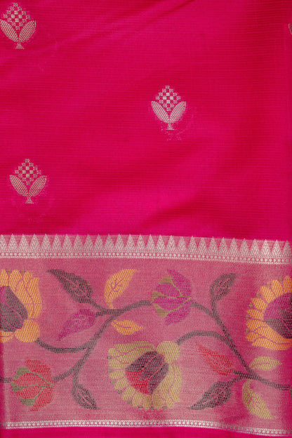 Peach Tissue Kota Paithani Border Premium Banarasi Saree