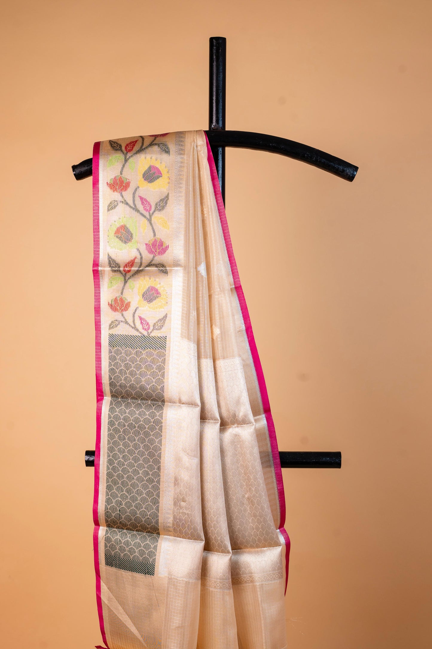 Gold Tissue Kota Paithani Border Premium Banarasi Saree