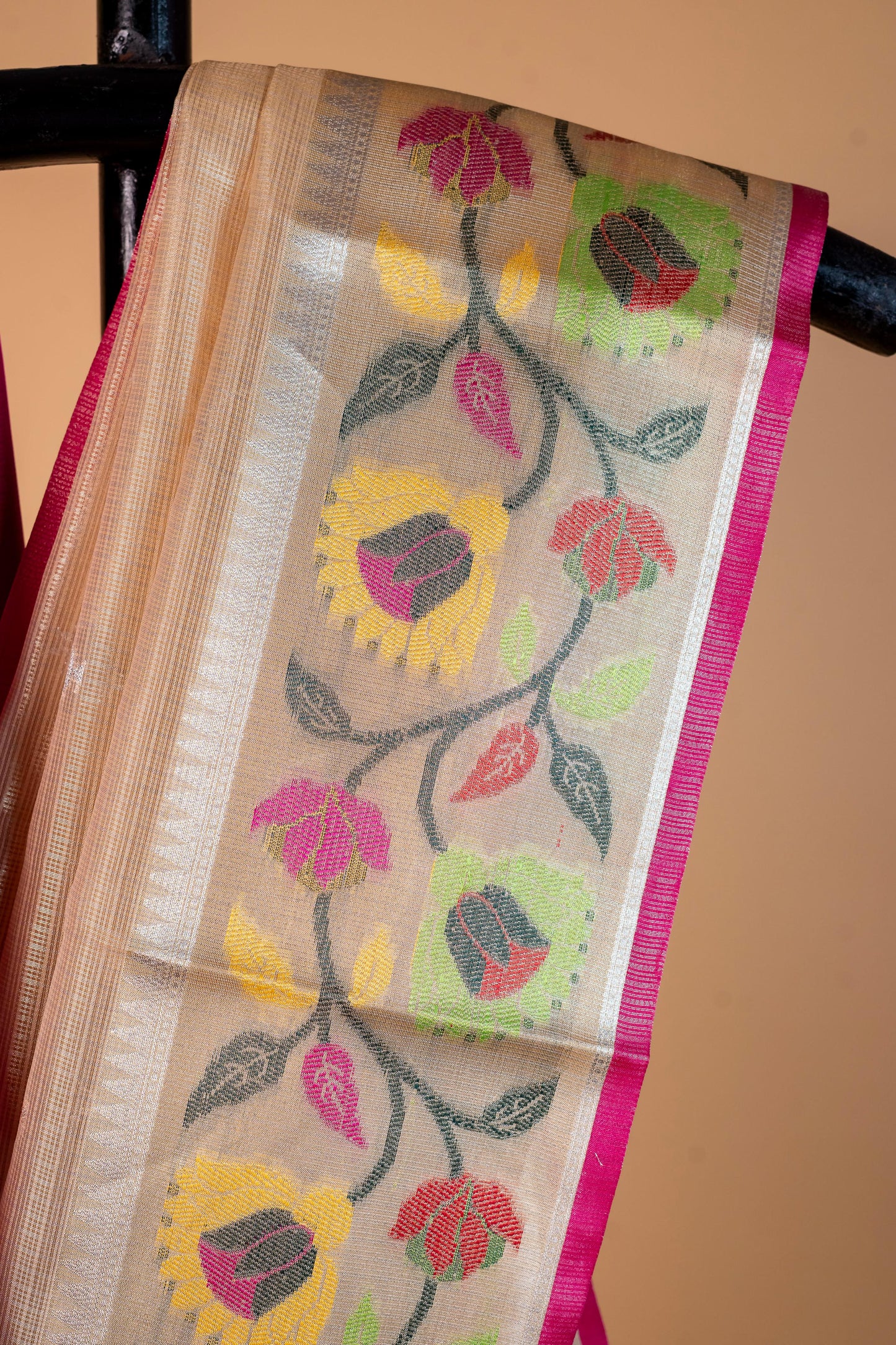 Gold Tissue Kota Paithani Border Premium Banarasi Saree