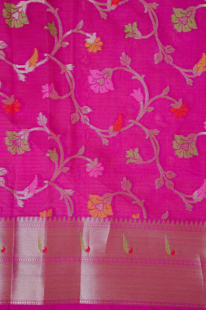 Sea Green Tissue Kota Paithani Border Premium Banarasi Saree