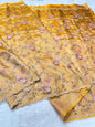 Yellow Tissue Designer Embroidery Premium Banarasi Saree