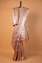 Peach Tissue Kota Designer Embroidery Premium Banarasi Saree