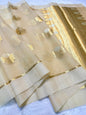 Gold Kora Organza Banarasi Saree