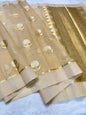 Gold Kora Organza Banarasi Saree