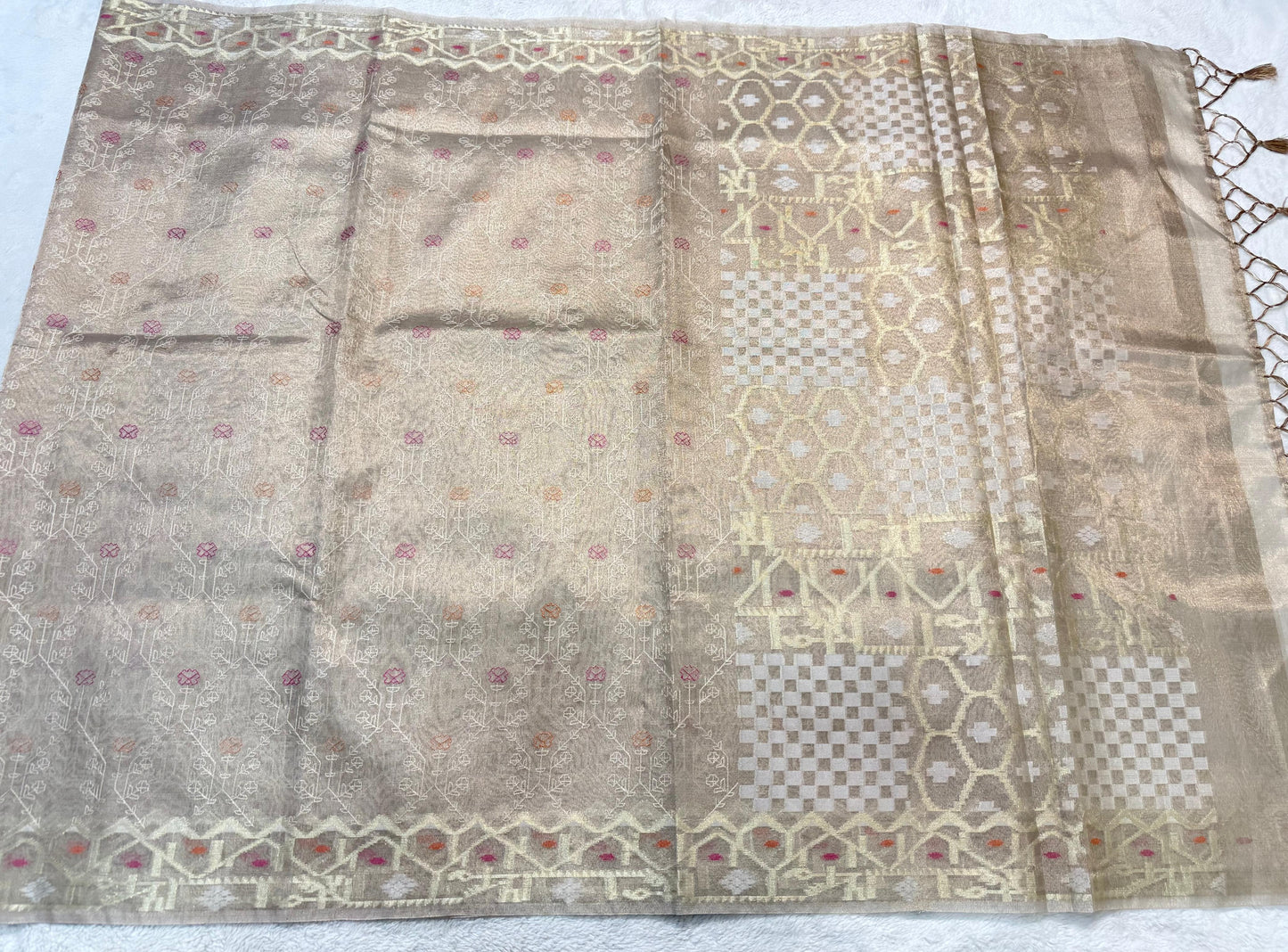 Tissue Designer Embroidery Premium Banarasi Saree